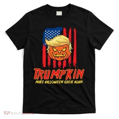 Trumpkin American Flag Make Halloween Great Again T-Shirt