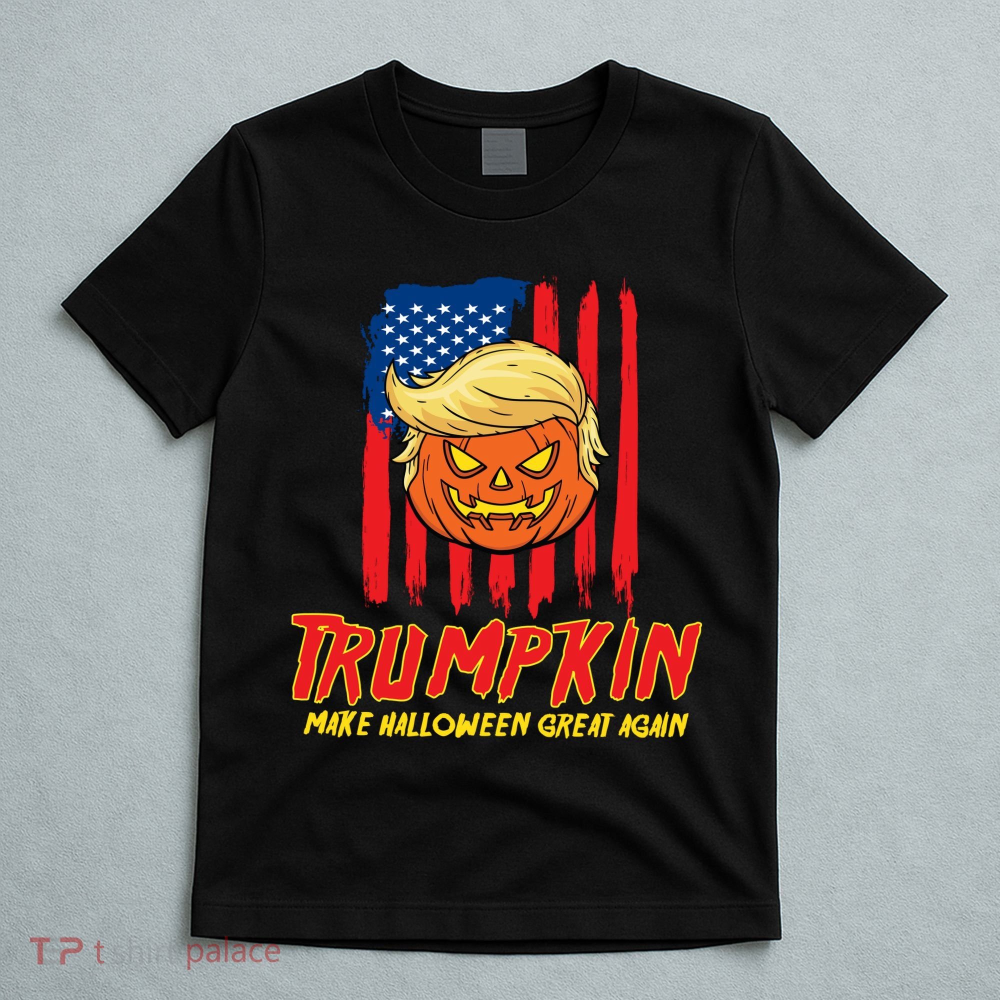 Trumpkin American Flag Make Halloween Great Again T-Shirt