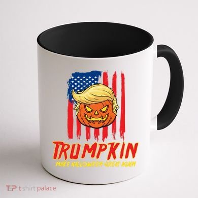 Trumpkin American Flag Make Halloween Great Again Coffee Mug back