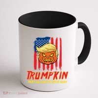 Trumpkin American Flag Make Halloween Great Again Coffee Mug thumb 1