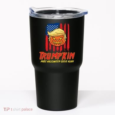 Trumpkin American Flag Make Halloween Great Again Tumbler