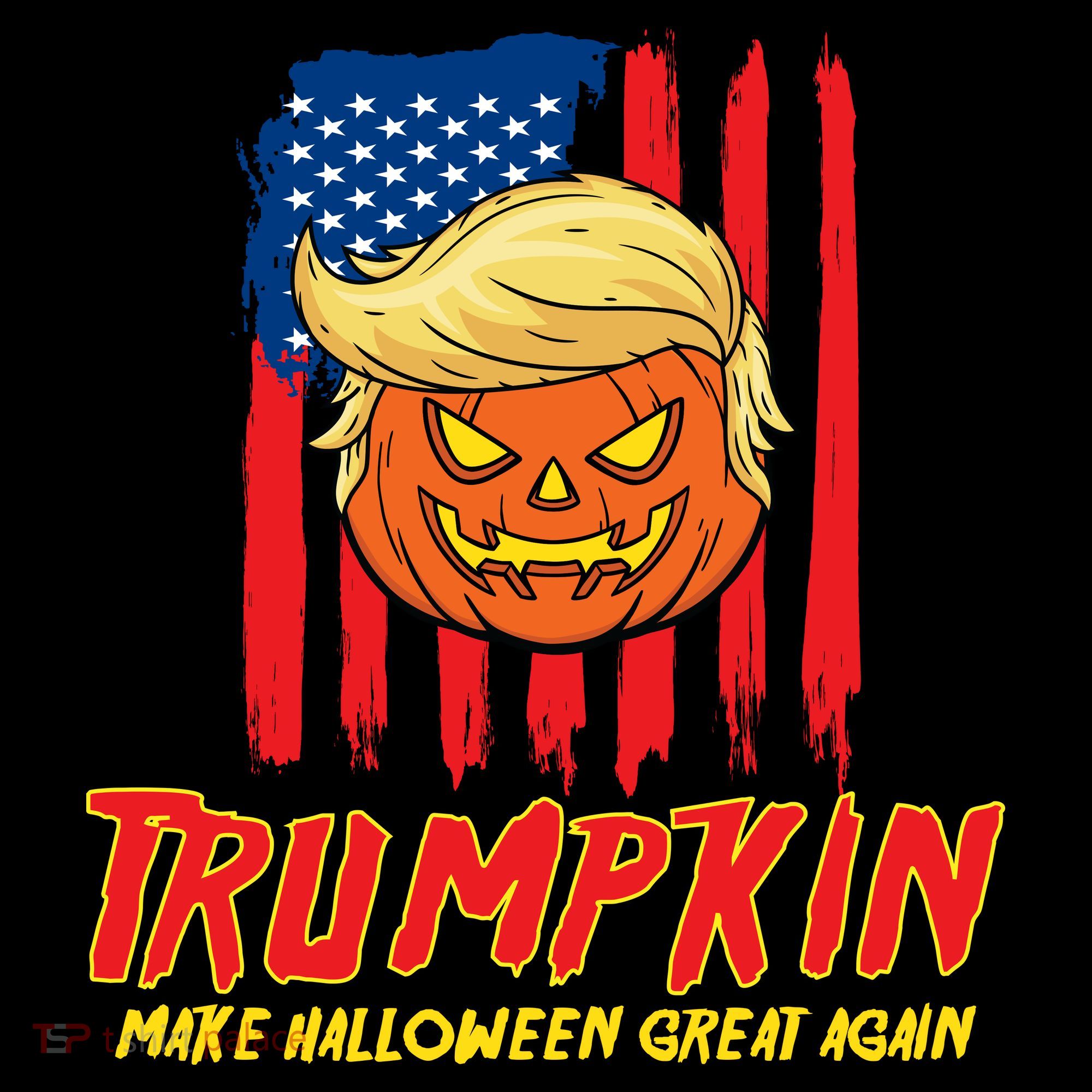 Trumpkin American Flag Make Halloween Great Again Mousepad