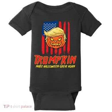 Trumpkin American Flag Make Halloween Great Again Baby Bodysuit