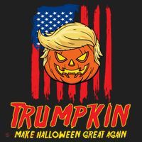 Trumpkin American Flag Make Halloween Great Again Hat thumb 2