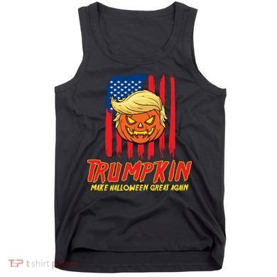 Trumpkin American Flag Make Halloween Great Again Tank Top