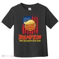Trumpkin American Flag Make Halloween Great Again Toddler T-Shirt thumb 0