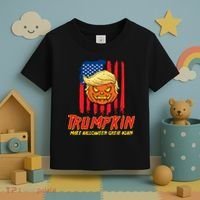 Trumpkin American Flag Make Halloween Great Again Toddler T-Shirt thumb 3
