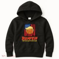 Trumpkin American Flag Make Halloween Great Again Kids Hoodie thumb 0