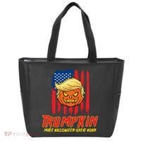 Trumpkin American Flag Make Halloween Great Again Tote Bag thumb 0
