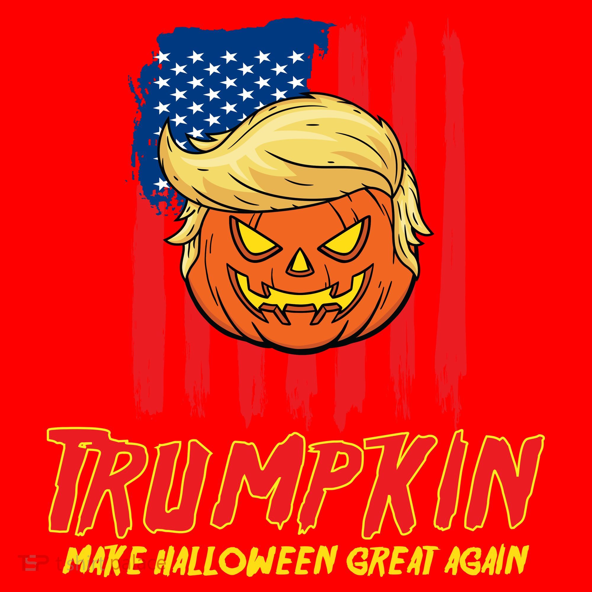 Trumpkin American Flag Make Halloween Great Again Santa Hat