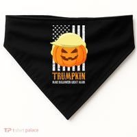 Trumpkin Donald Trump Funny Halloween USA-Made Doggie Bandana thumb 0
