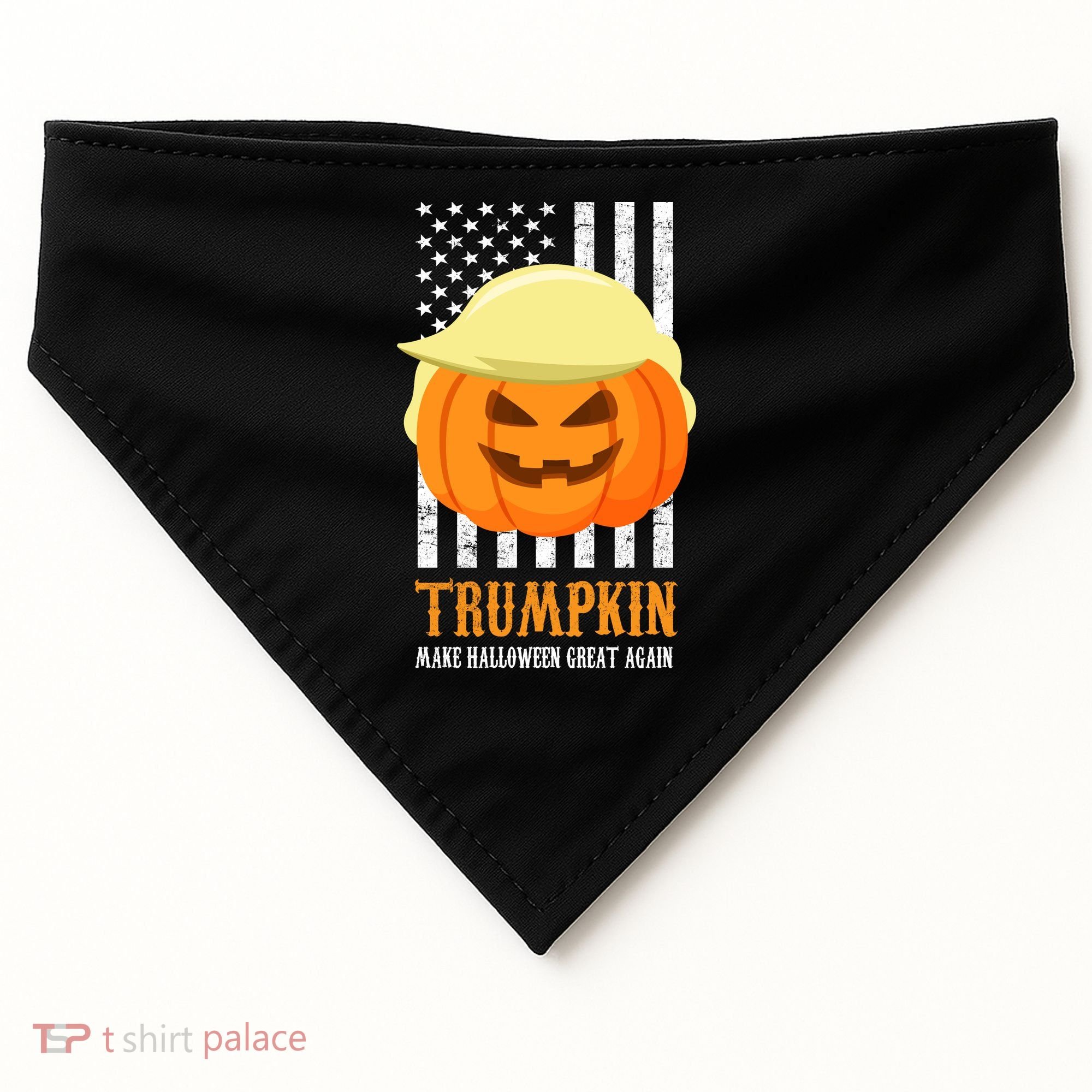 Trumpkin Donald Trump Funny Halloween USA-Made Doggie Bandana