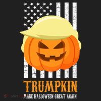 Trumpkin Donald Trump Funny Halloween Beanie thumb 2