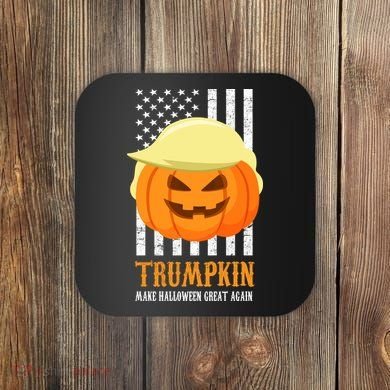 Trumpkin Donald Trump Funny Halloween Coaster