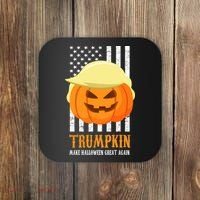 Trumpkin Donald Trump Funny Halloween Coaster thumb 0