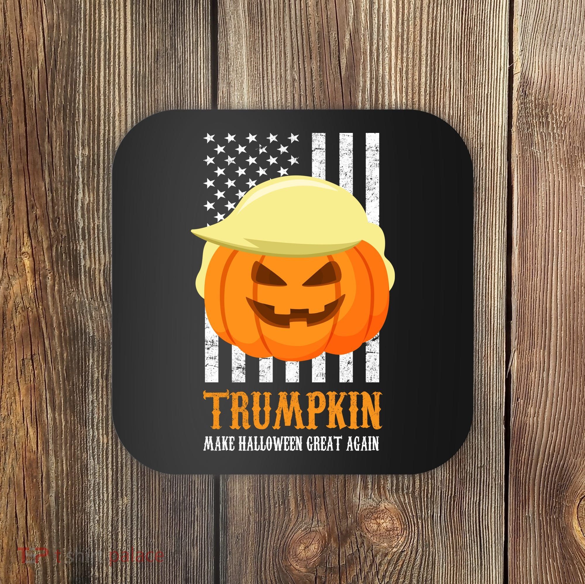 Trumpkin Donald Trump Funny Halloween Coaster
