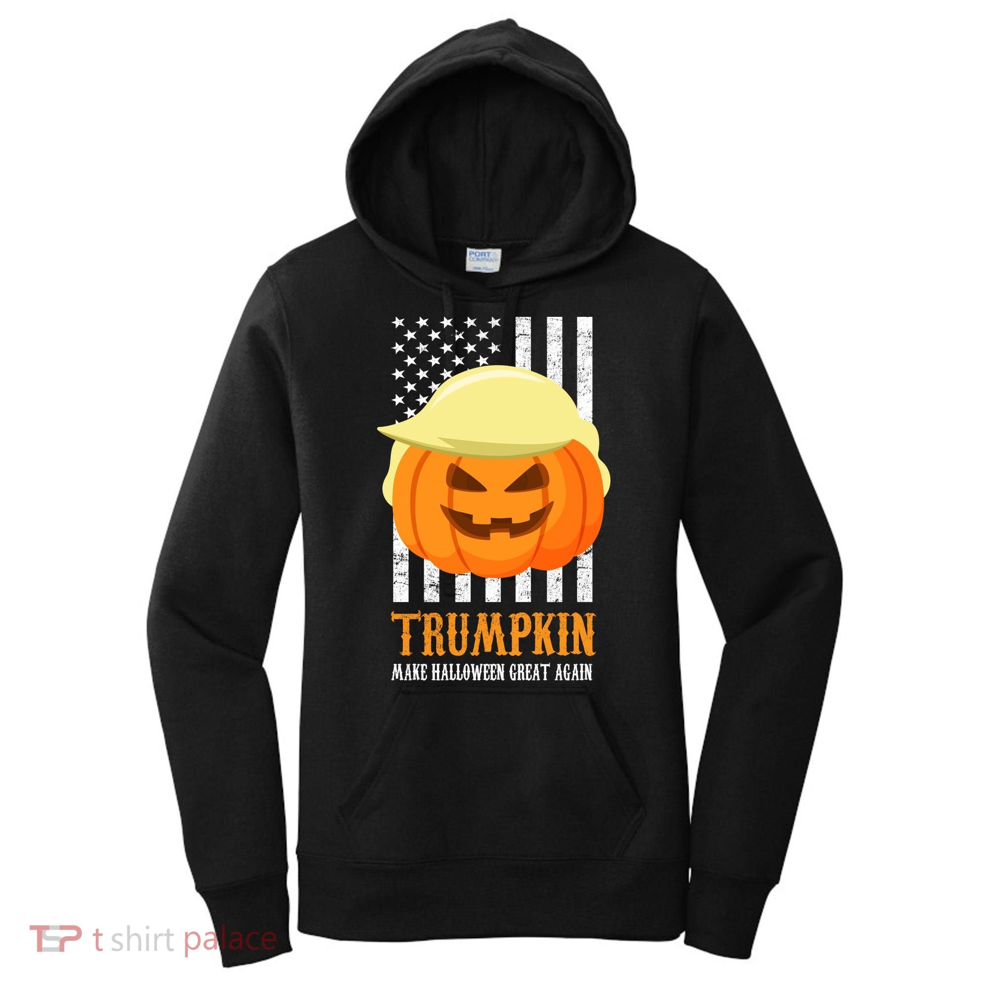 Trumpkin Donald Trump Funny Halloween Women's Hoodie
