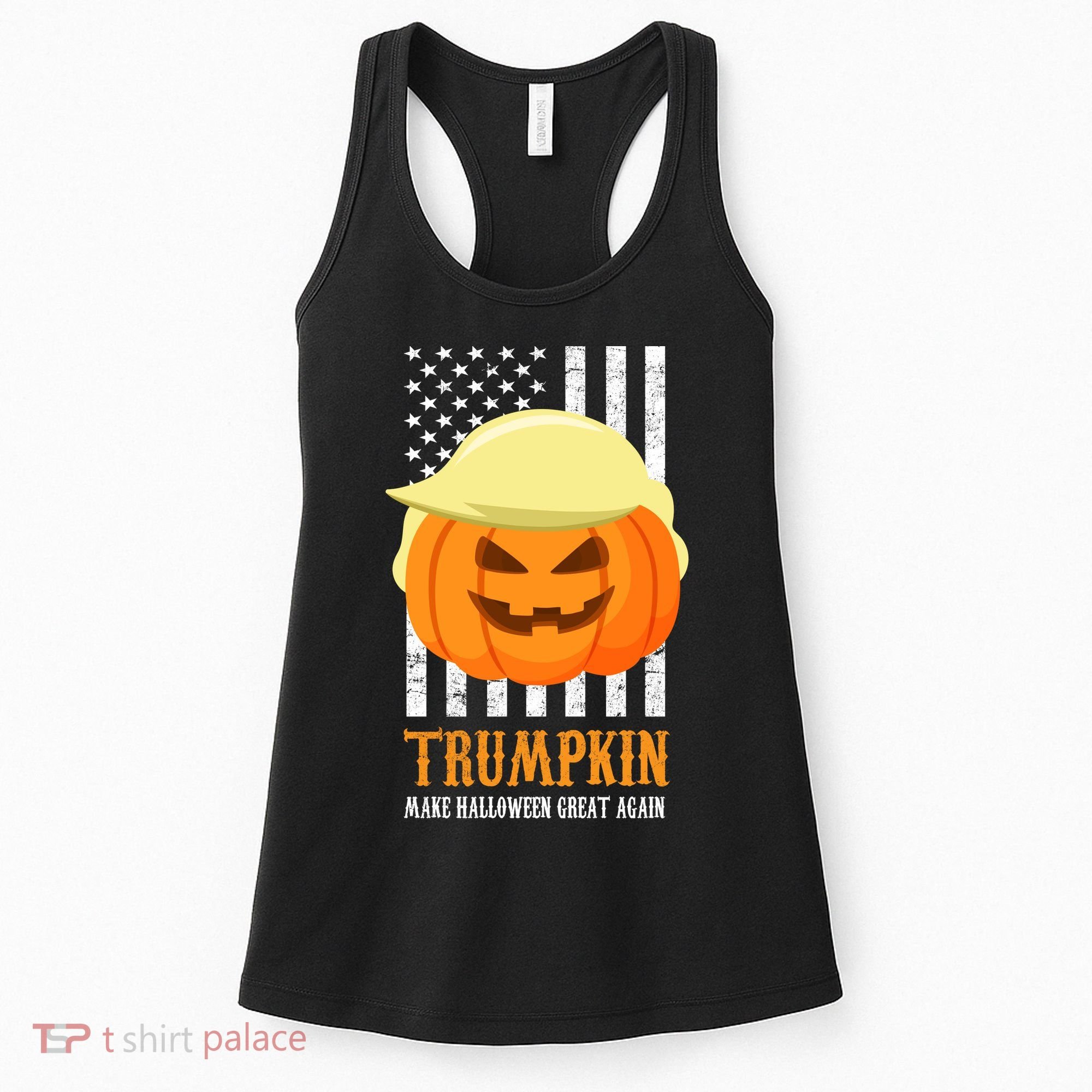 Trumpkin Donald Trump Funny Halloween Women's Tank Top