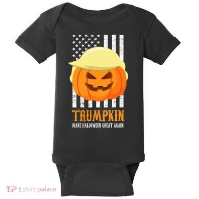 Trumpkin Donald Trump Funny Halloween Baby Bodysuit