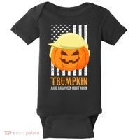 Trumpkin Donald Trump Funny Halloween Baby Bodysuit thumb 0