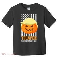 Trumpkin Donald Trump Funny Halloween Toddler T-Shirt thumb 0