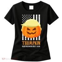 Trumpkin Donald Trump Funny Halloween Women's T-Shirt thumb 0