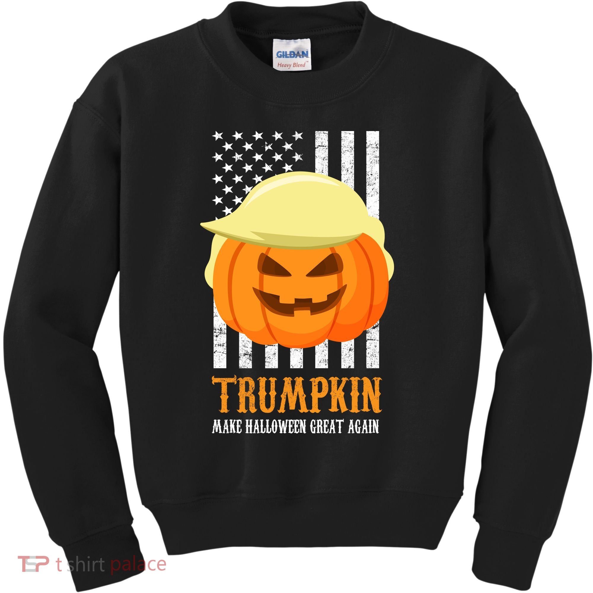Trumpkin Donald Trump Funny Halloween Kids Sweatshirt