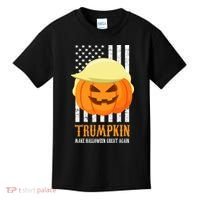 Trumpkin Donald Trump Funny Halloween Kids T-Shirt thumb 0