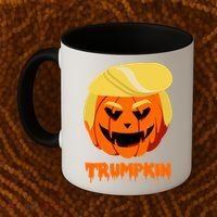Trumpkin Funny Donald Trump Pumpkin Coffee Mug thumb 2