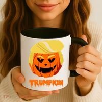 Trumpkin Funny Donald Trump Pumpkin Coffee Mug thumb 3