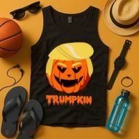 Trumpkin Funny Donald Trump Pumpkin Tank Top thumb 4