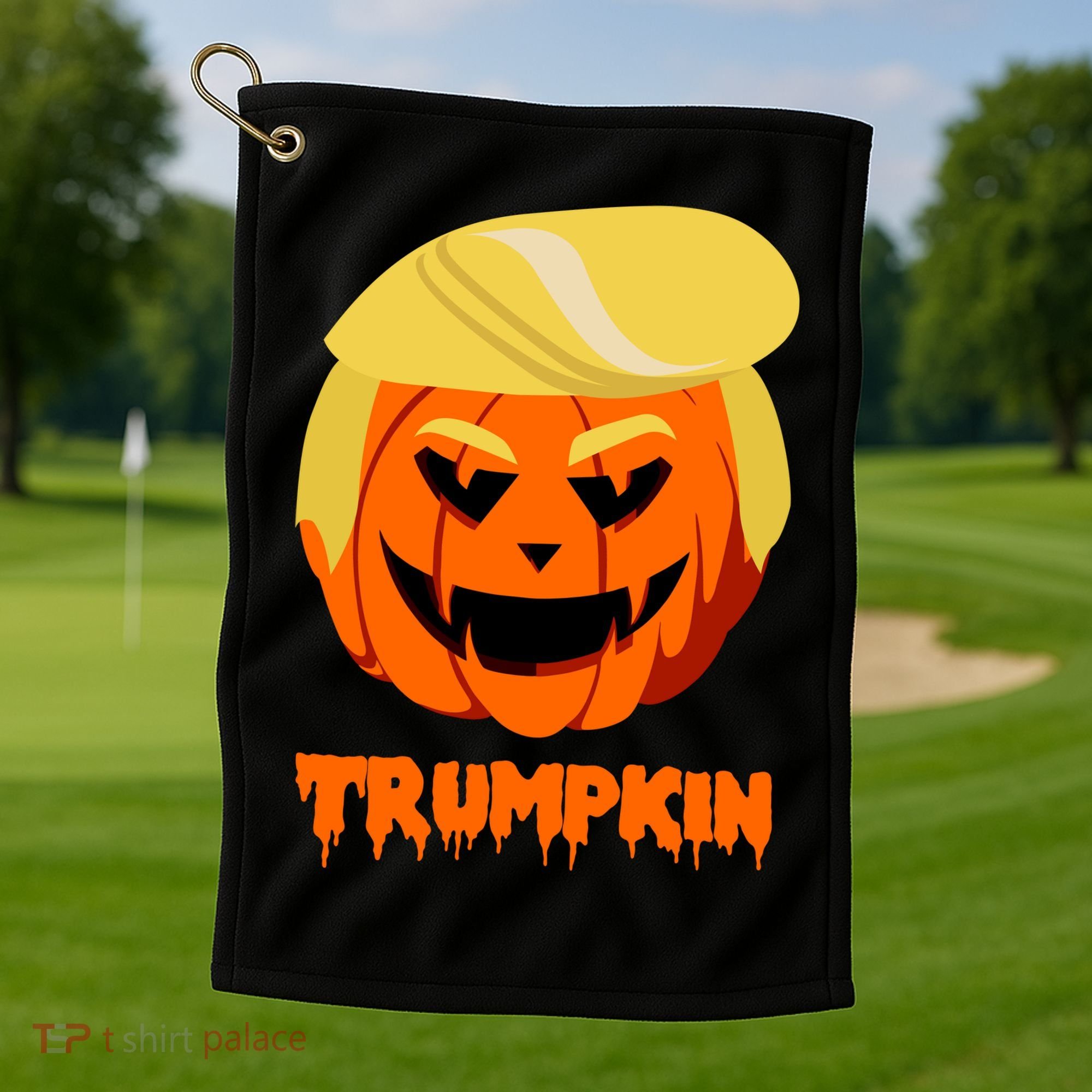 Trumpkin Funny Donald Trump Pumpkin Golf Towel