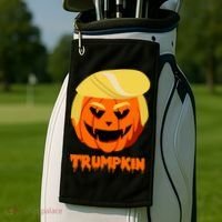 Trumpkin Funny Donald Trump Pumpkin Golf Towel thumb 2