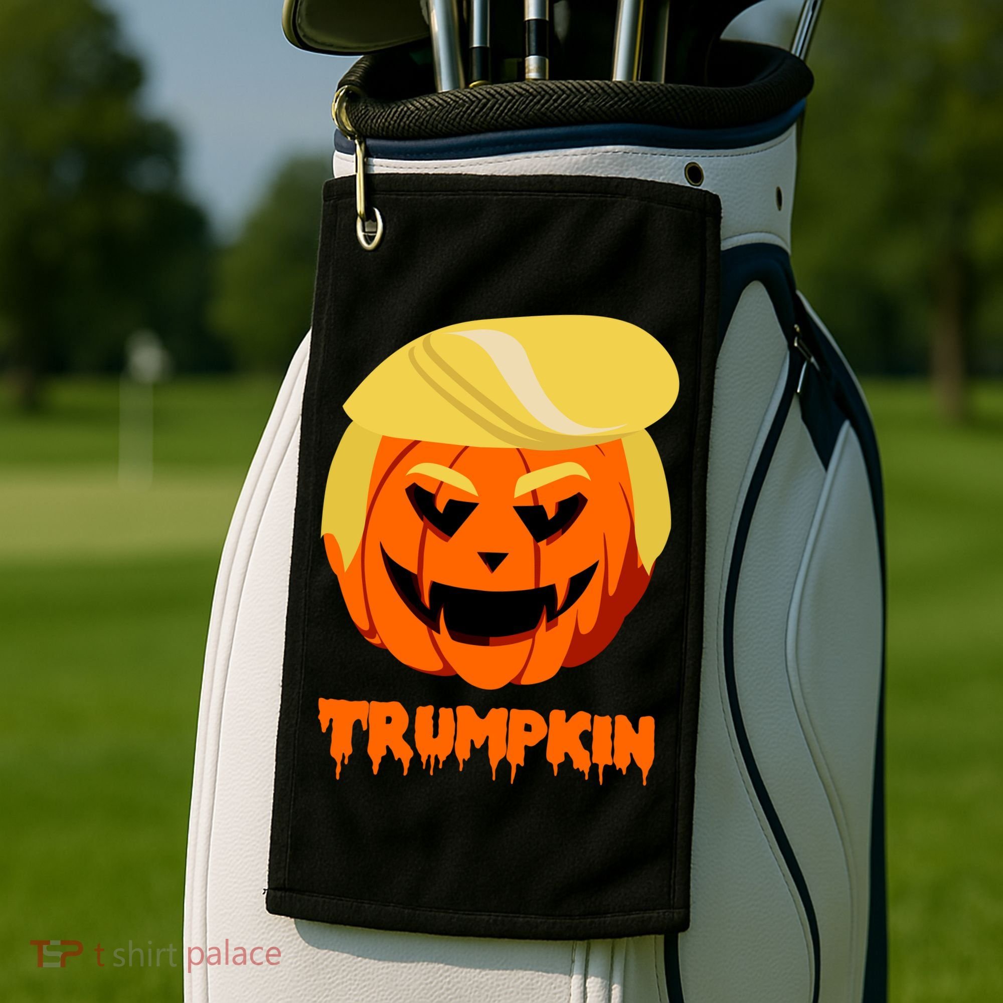Trumpkin Funny Donald Trump Pumpkin Golf Towel
