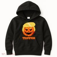 Trumpkin Funny Donald Trump Pumpkin Kids Hoodie thumb 0