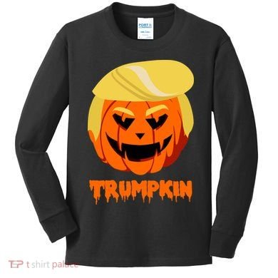 Trumpkin Funny Donald Trump Pumpkin Kids Long Sleeve Shirt