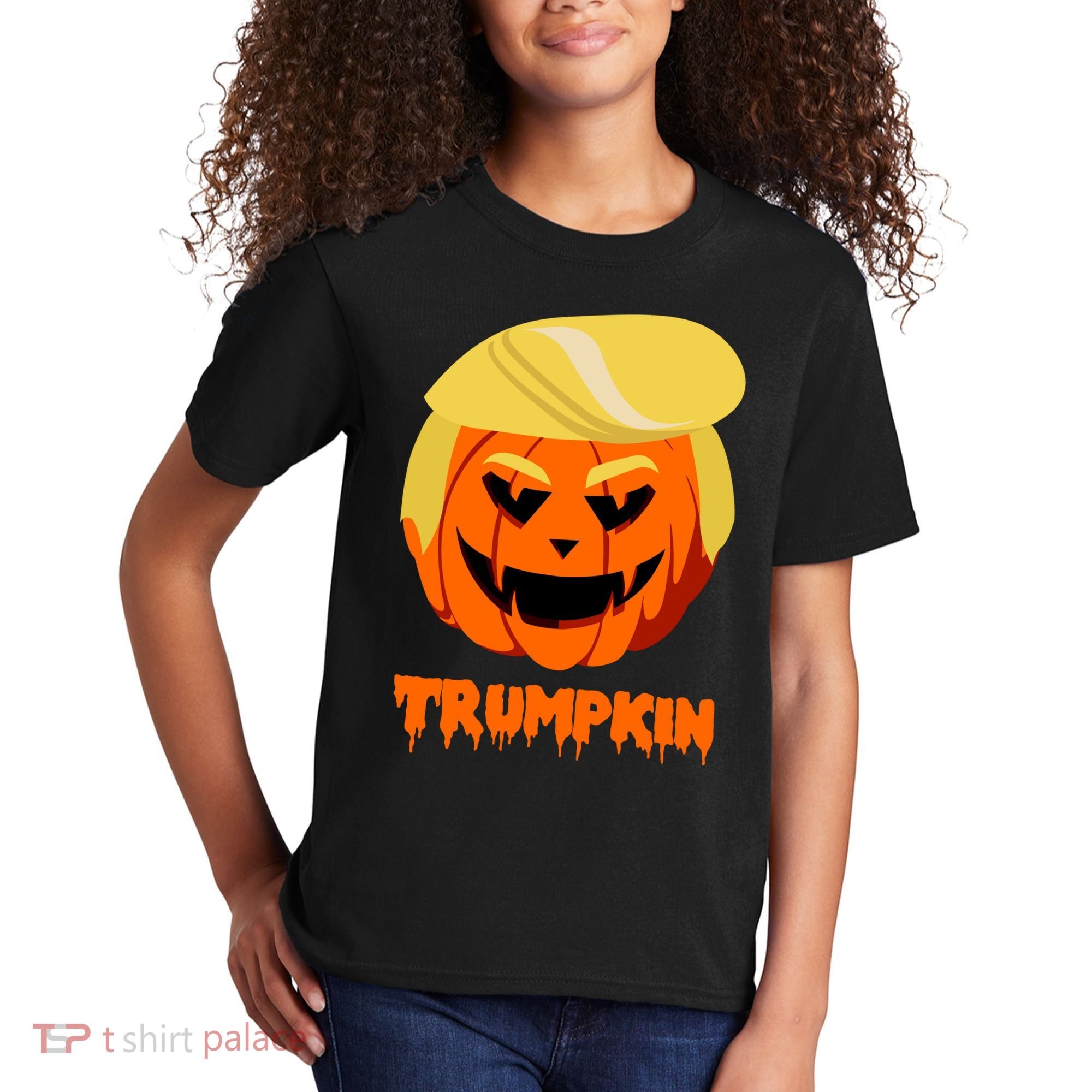 Trumpkin Funny Donald Trump Pumpkin Kids T-Shirt