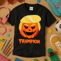 Trumpkin Funny Donald Trump Pumpkin Kids T-Shirt thumb 3