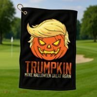 Trumpkin Make Halloween Great Again Golf Towel thumb 1
