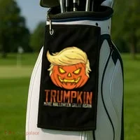 Trumpkin Make Halloween Great Again Golf Towel thumb 2