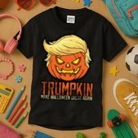 Trumpkin Make Halloween Great Again Kids T-Shirt thumb 3