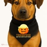 Trumpkin Make Halloween Great Again Donald Trump USA-Made Doggie Bandana thumb 1