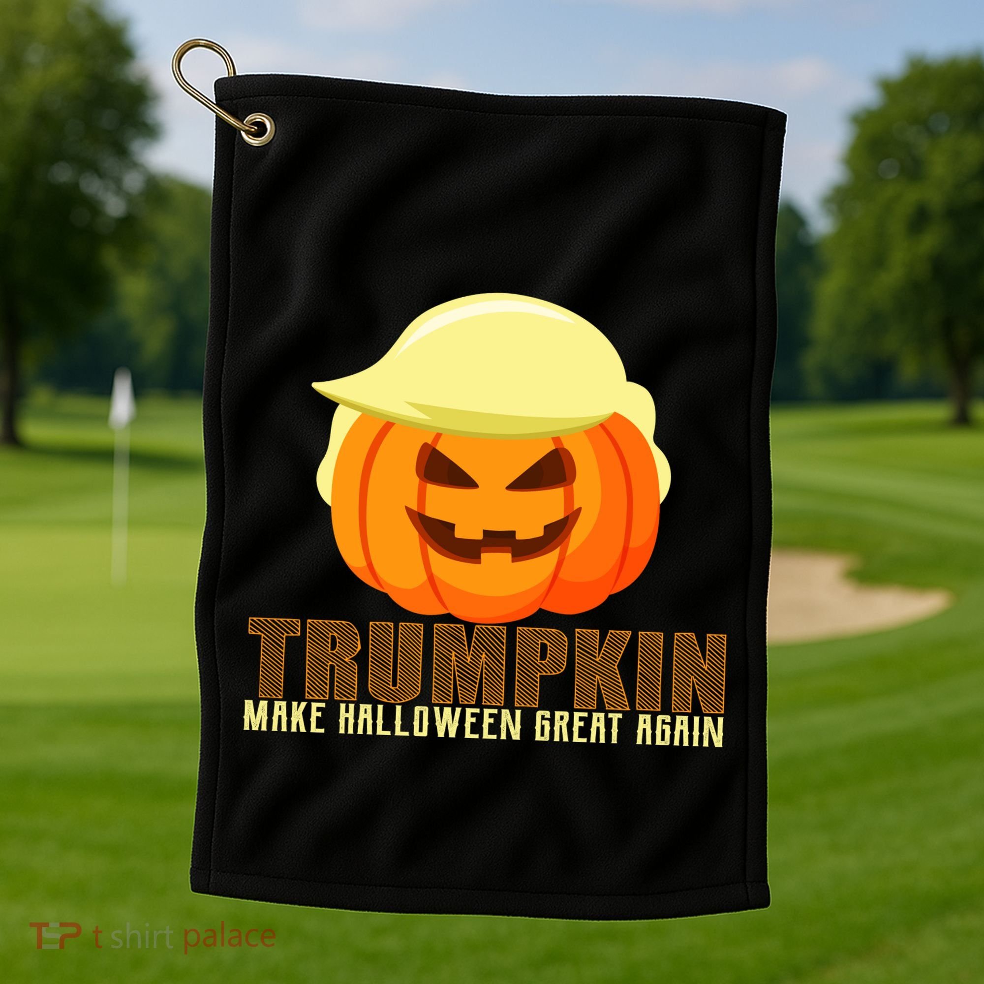 Trumpkin Make Halloween Great Again Donald Trump Golf Towel