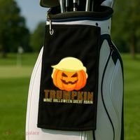 Trumpkin Make Halloween Great Again Donald Trump Golf Towel thumb 2