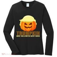 Trumpkin Make Halloween Great Again Donald Trump Women's Long Sleeve Shirt thumb 0