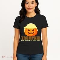 Trumpkin Make Halloween Great Again Donald Trump Women's T-Shirt thumb 4
