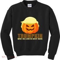 Trumpkin Make Halloween Great Again Donald Trump Kids Sweatshirt thumb 0