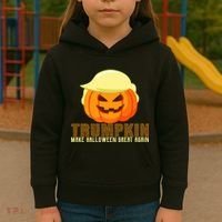 Trumpkin Make Halloween Great Again Donald Trump Kids Hoodie thumb 3