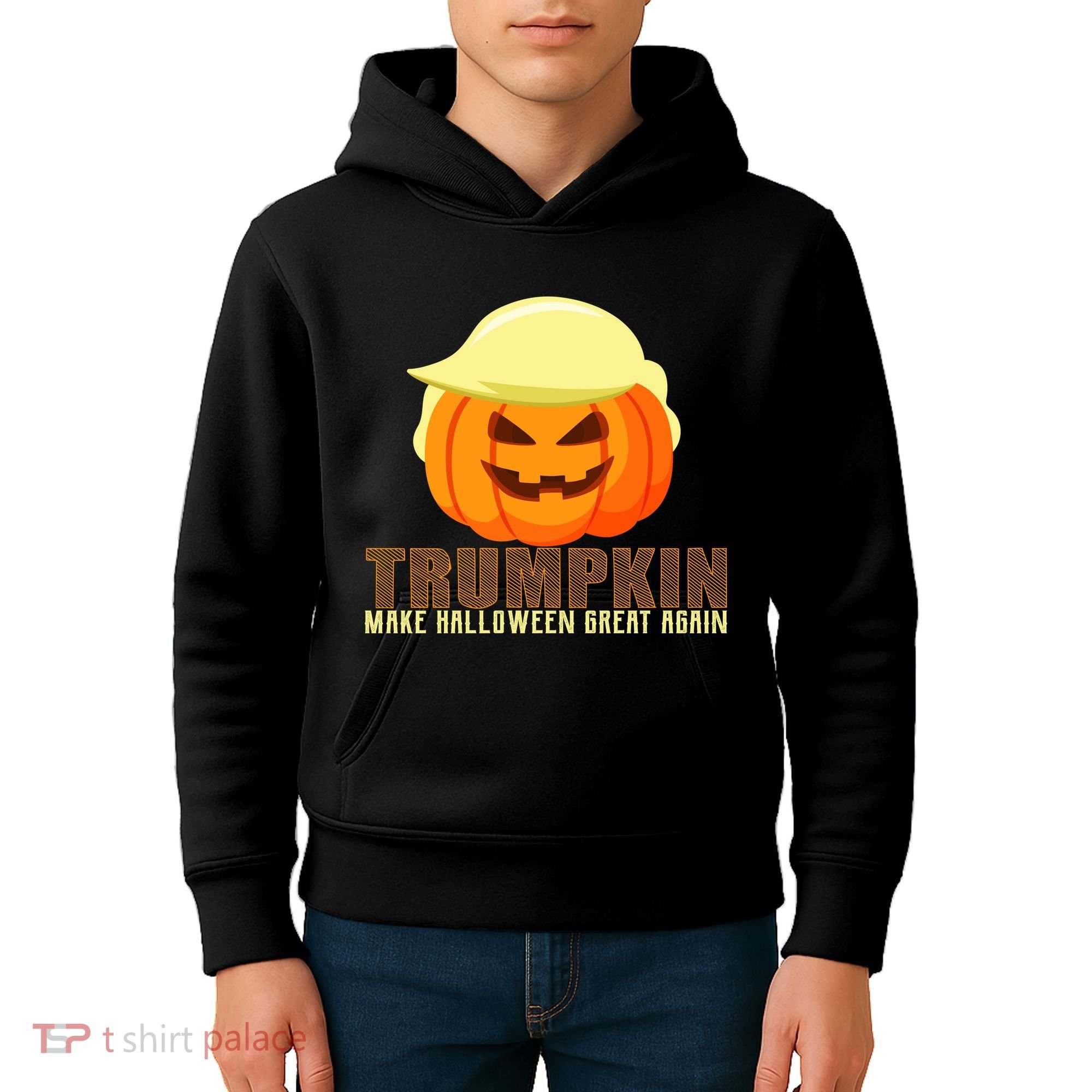 Trumpkin Make Halloween Great Again Donald Trump Kids Hoodie