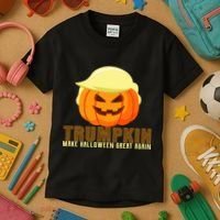 Trumpkin Make Halloween Great Again Donald Trump Kids T-Shirt thumb 3